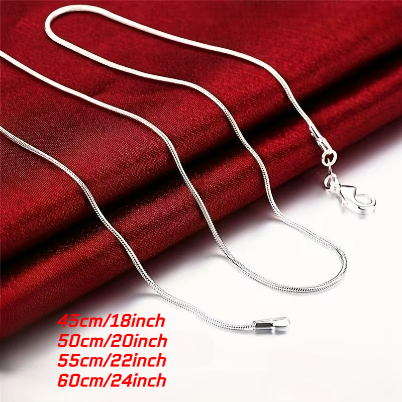 Korean Style Minimalist Glitter Thin Snake Bone Necklace